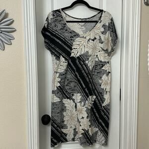 Sonoma black short patterned dress size M